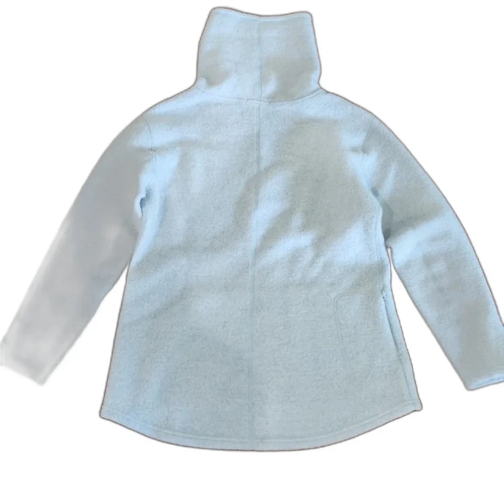 Smartwool Women's Hudson Trail Merino Wool Fleece Pullover, Light Blue, Size L - Picture 5 of 9